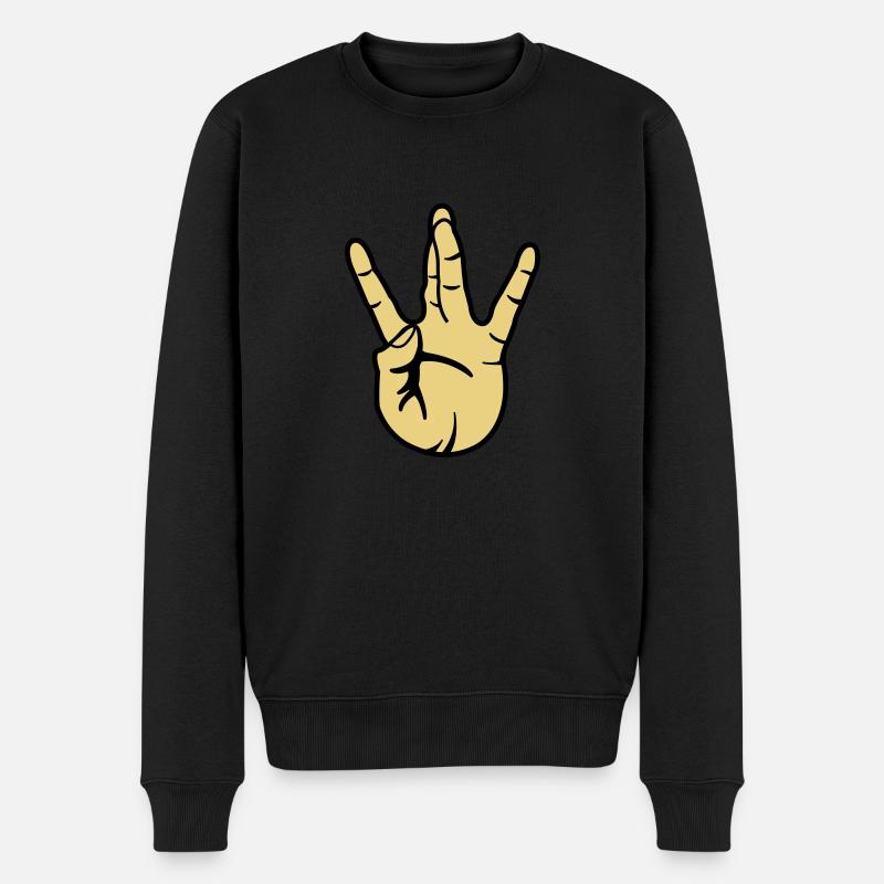 main de l'ouest - Pull Premium bio Homme - noir