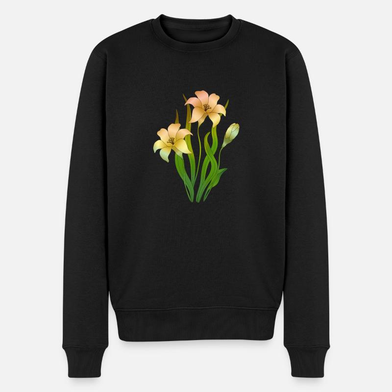 Fleurs - Pull Premium bio Homme - noir