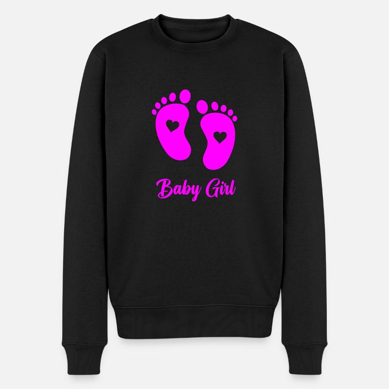 Baby Girl - Männer Premium Bio Pullover - Schwarz