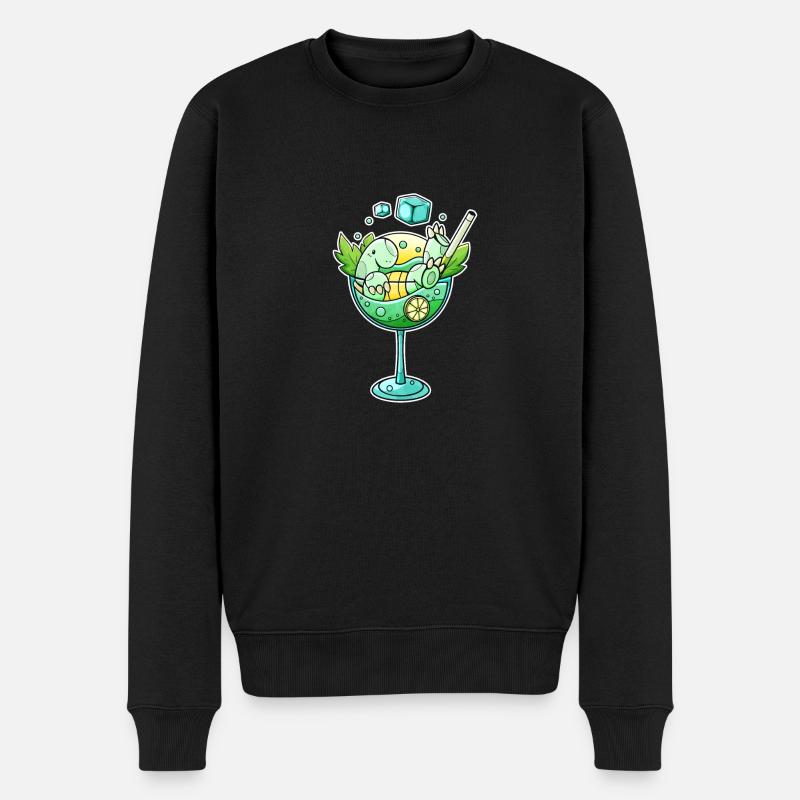 Trinken - Männer Premium Bio Pullover - Schwarz