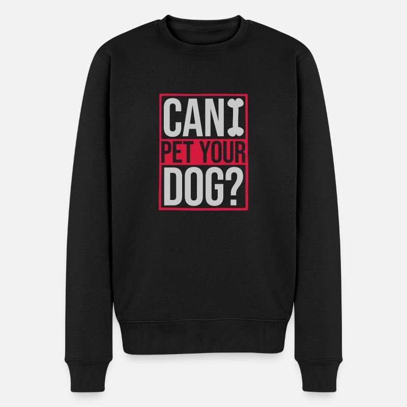 Caressez votre chien en disant - Pull Premium bio Homme - noir