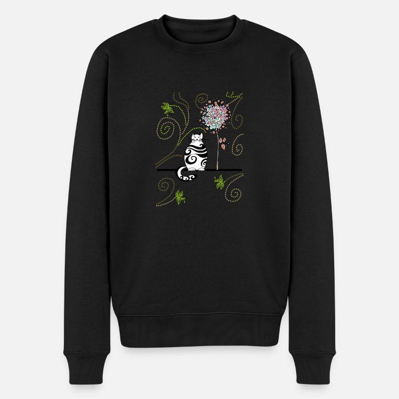 Chat - Pull Premium bio Homme - noir
