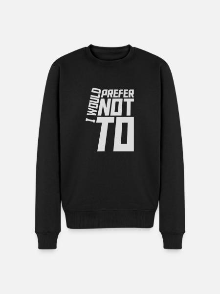 I prefer not to - Men's Premium Organic Jumper - black