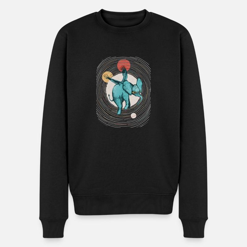 Éléphant volant. - Pull Premium bio Homme - noir