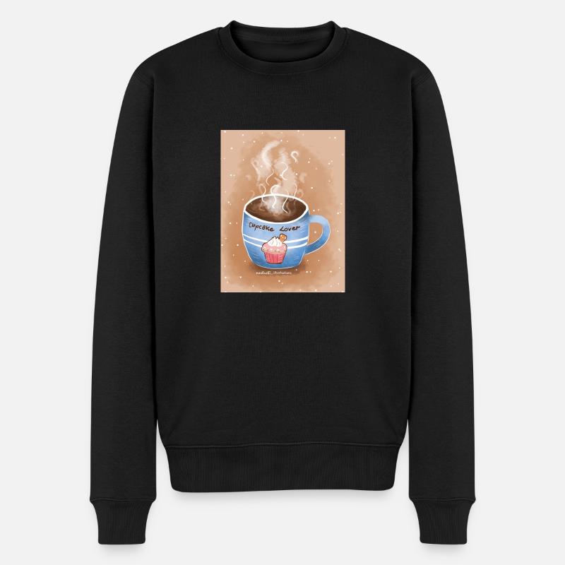 Amateur de cupcakes - Pull Premium bio Homme - noir