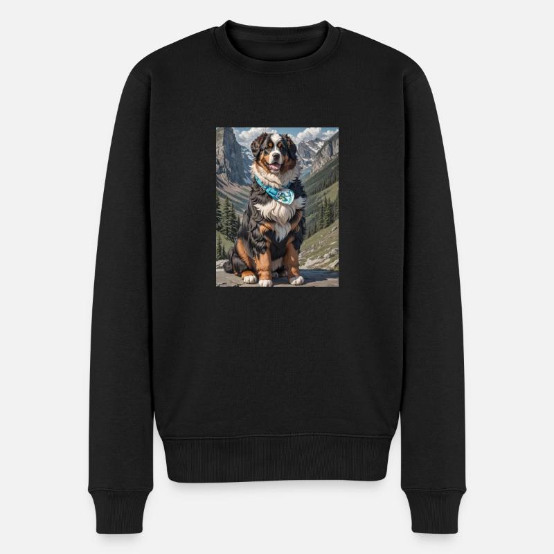 Berner Sennenhund Welpe - Männer Premium Bio Pullover - Schwarz