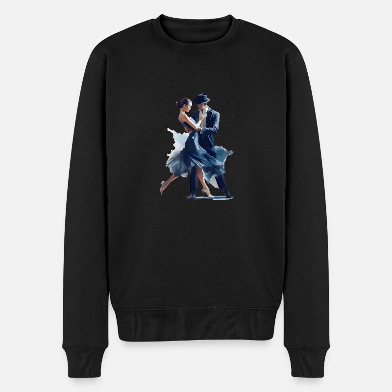 Tanzsport ist eine kreative Ausdrucksform - Männer Premium Bio Pullover - Schwarz
