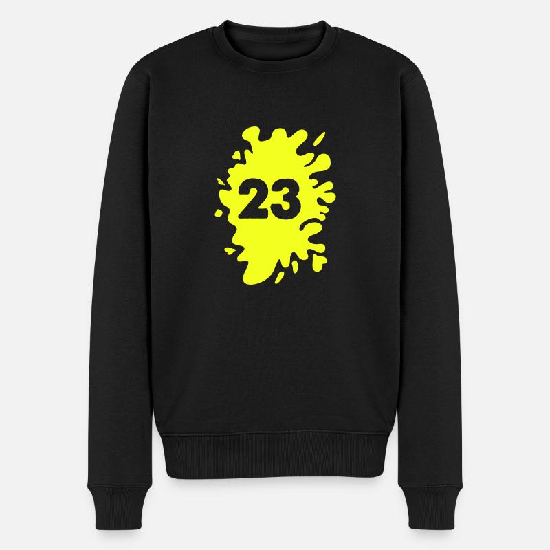 klecks 23 - Männer Premium Bio Pullover - Schwarz