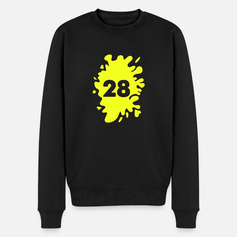 Klecks 28 - Männer Premium Bio Pullover - Schwarz