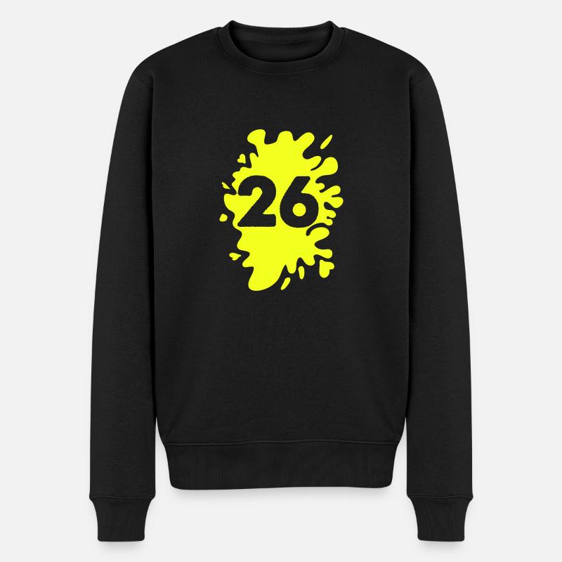 Klecks 26 - Männer Premium Bio Pullover - Schwarz