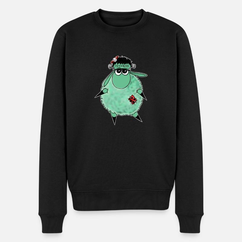 Wolly Sheepling Halloween Monster - Männer Premium Bio Pullover - Schwarz