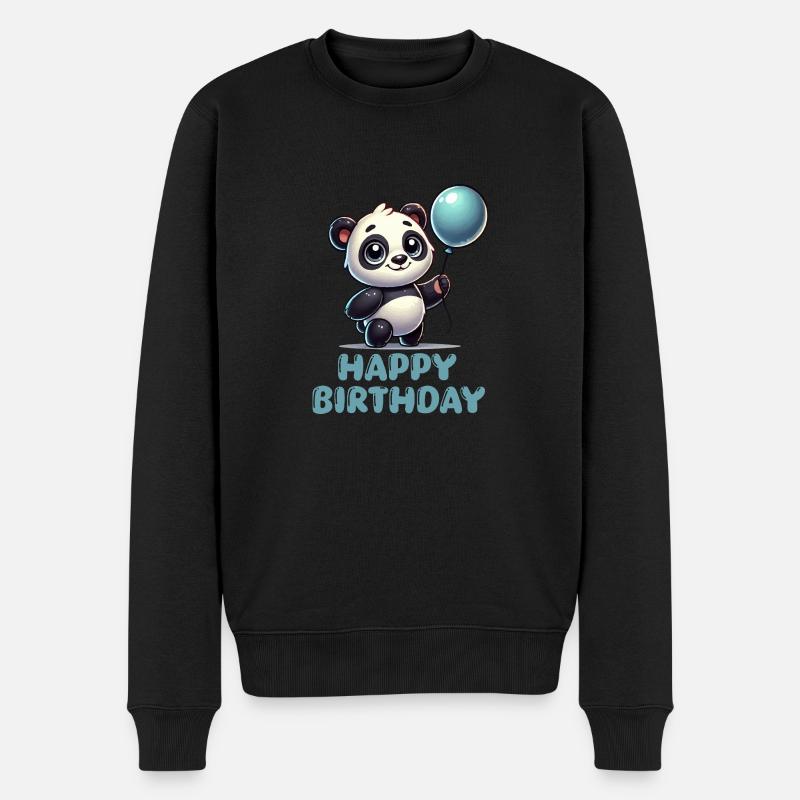 Panda BD Ballon Anniversaire - Pull Premium bio Homme - noir