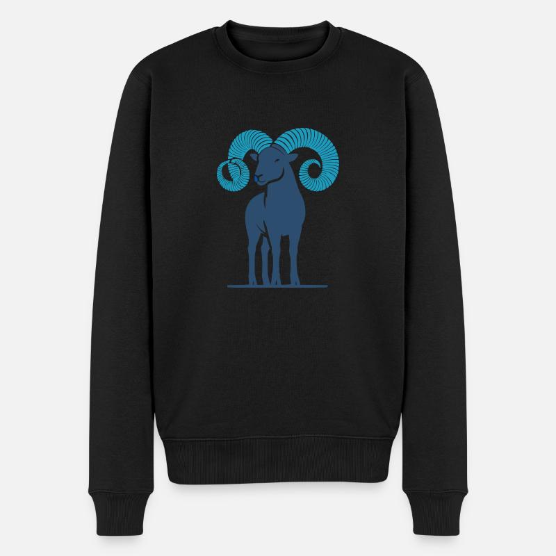 widder 1 - Männer Premium Bio Pullover - Schwarz