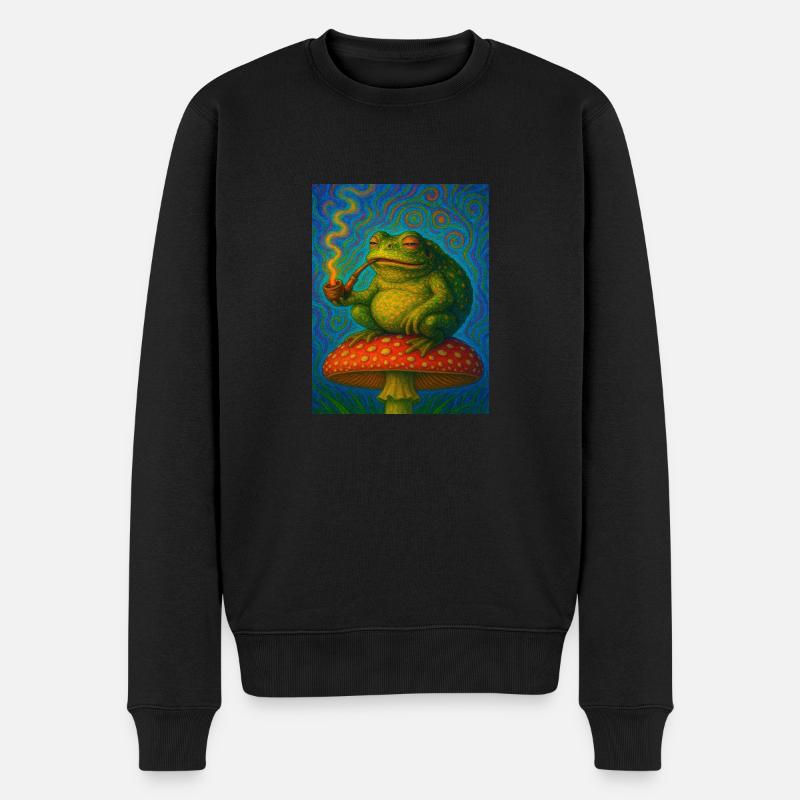 Smoking Toad - Men's Premium Organic Jumper - black