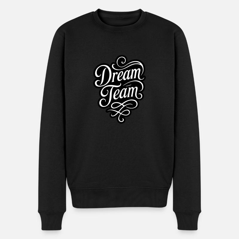 Dream Team - Männer Premium Bio Pullover - Schwarz