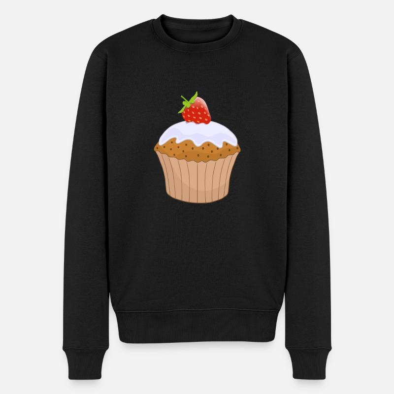 cupcake muffin cake kuchen backen bakery68 - Männer Premium Bio Pullover - Schwarz