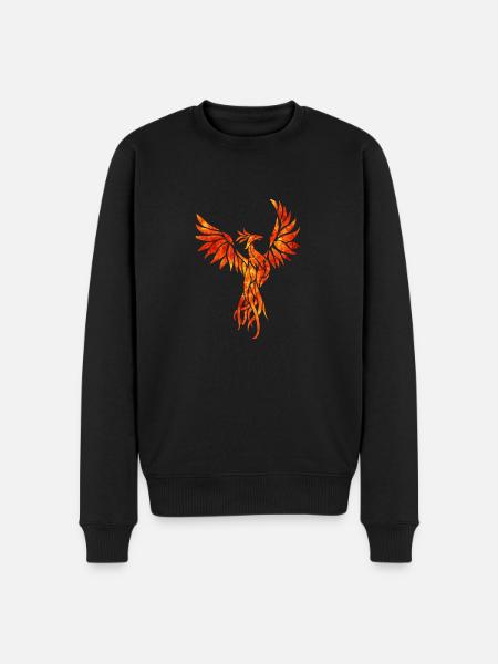 fire phoenix - Men's Premium Organic Jumper - black