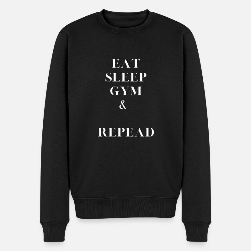 GYM - Männer Premium Bio Pullover - Schwarz