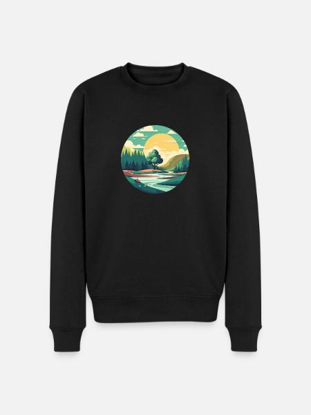 Landscape - Men's Premium Organic Jumper - black