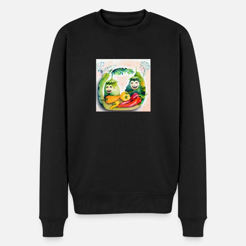Des légumes joyeux - Pull Premium bio Homme - noir