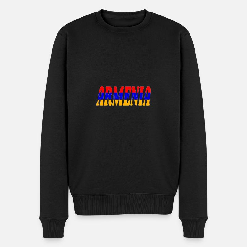 Armenia - Männer Premium Bio Pullover - Schwarz