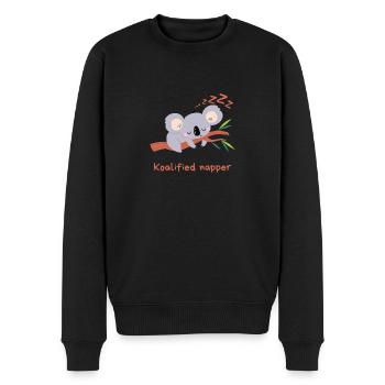 Sieste koalifiée - Pull Premium bio Homme - noir - Devant - Nico (187cm)