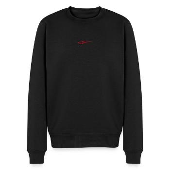 Tina Turner Signatur Gestickt - Männer Premium Bio Pullover - Schwarz - Vorne - Nico (187cm)