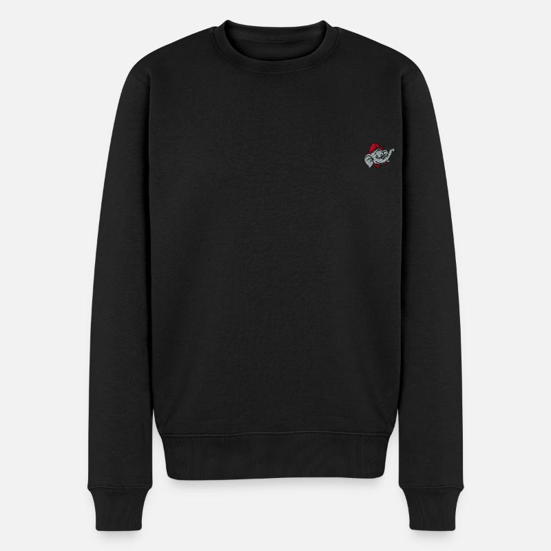 Benjamin Blümchen Benjamin Als Stick-Design - Männer Premium Bio Pullover - Schwarz