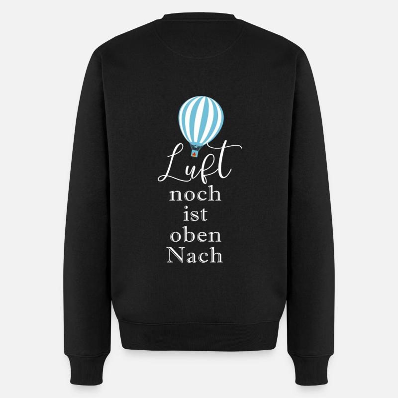 Ballon Heißluftballon Ballonfahrt - Männer Premium Bio Pullover - Schwarz