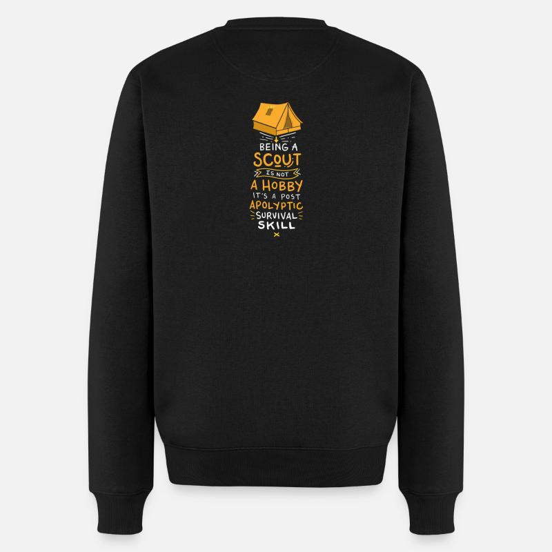 Pfadfinder - Männer Premium Bio Pullover - Schwarz