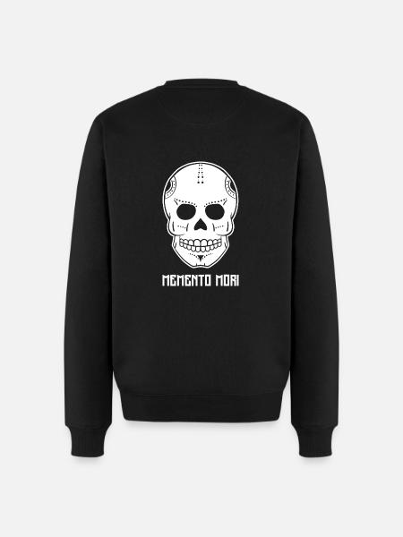 Memento Mori - Männer Premium Bio Pullover - Schwarz