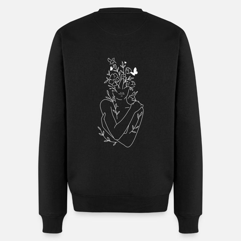 Selflove V-Day (blanc) - Pull Premium bio Homme - noir