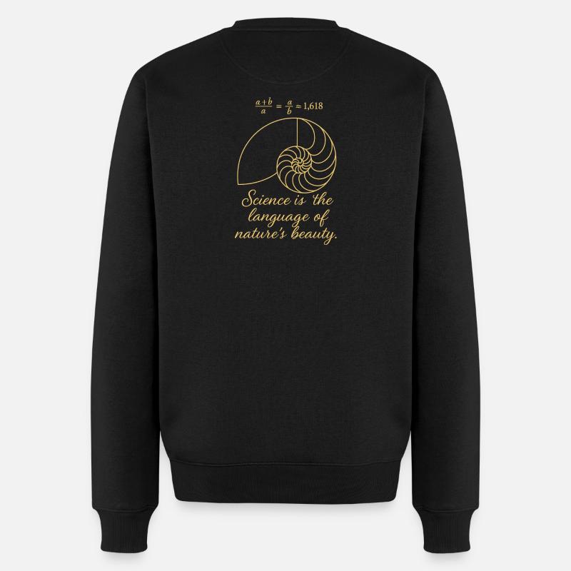 Shell of Fibonacci - Männer Premium Bio Pullover - Schwarz