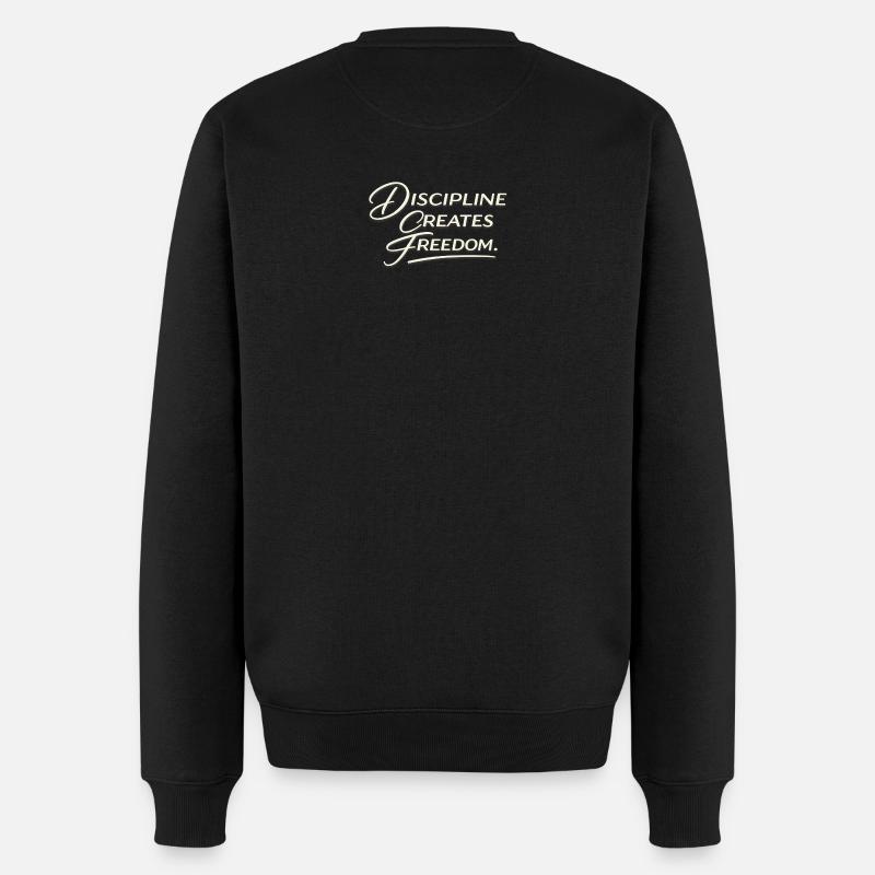 Discipline Creates Freedom Script - Men's Premium Organic Jumper - black