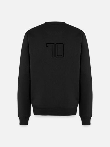 Number 70 (University Style) - Men's Premium Organic Jumper - black