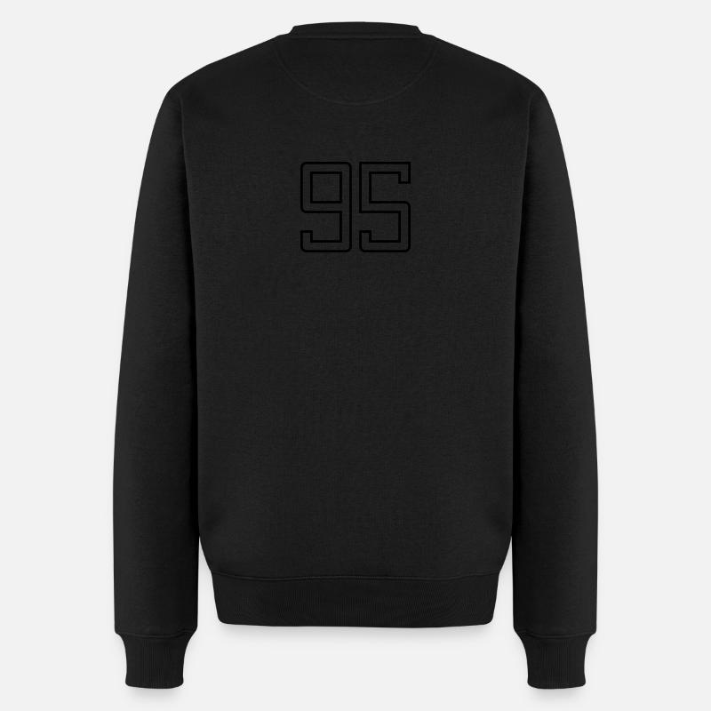 Nummer 95 (Universitätsstil) - Männer Premium Bio Pullover - Schwarz