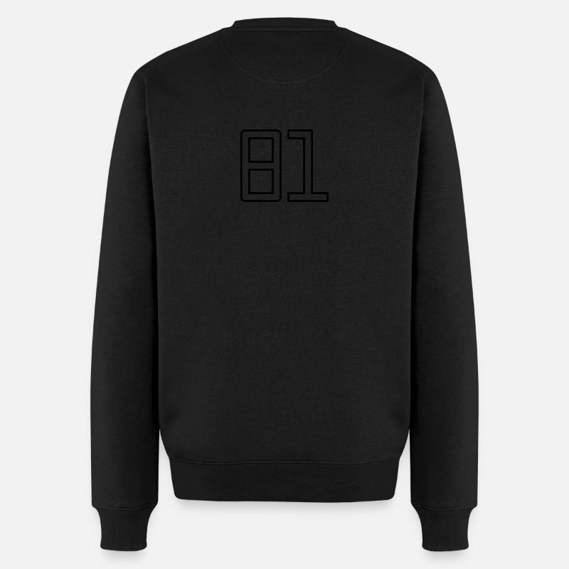 Numéro 81 (Style Université) - Pull Premium bio Homme - noir