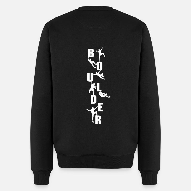 bouldering - Männer Premium Bio Pullover - Schwarz