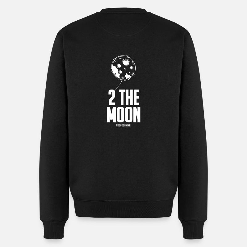 THE 2THEMOON - white - Männer Premium Bio Pullover - Schwarz