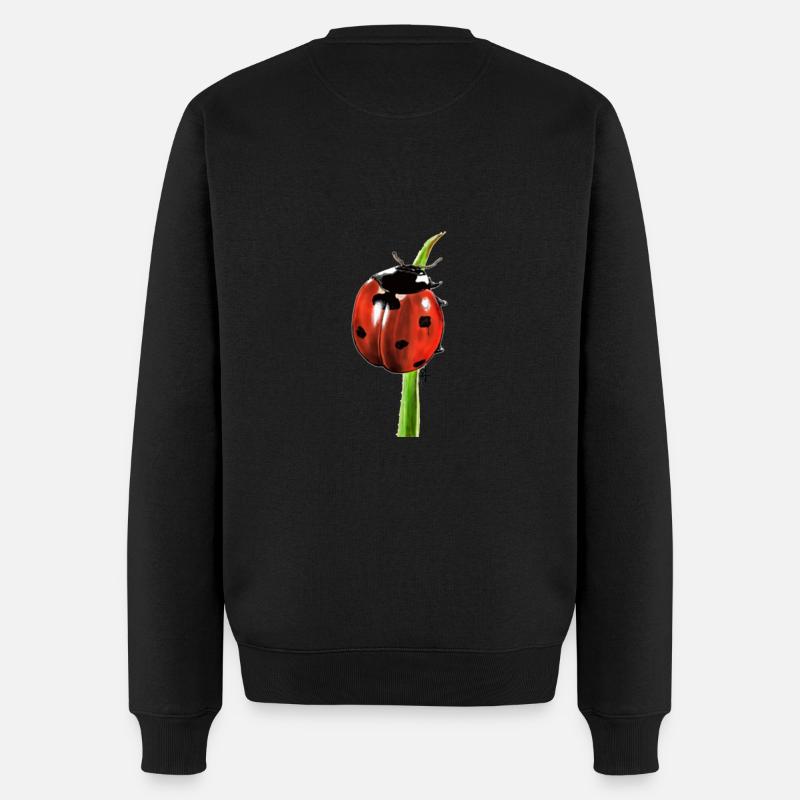 Marienkäfer - Männer Premium Bio Pullover - Schwarz