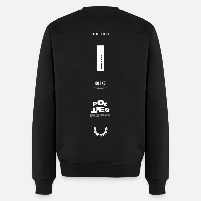 Le revers - Pull Premium bio Homme - noir