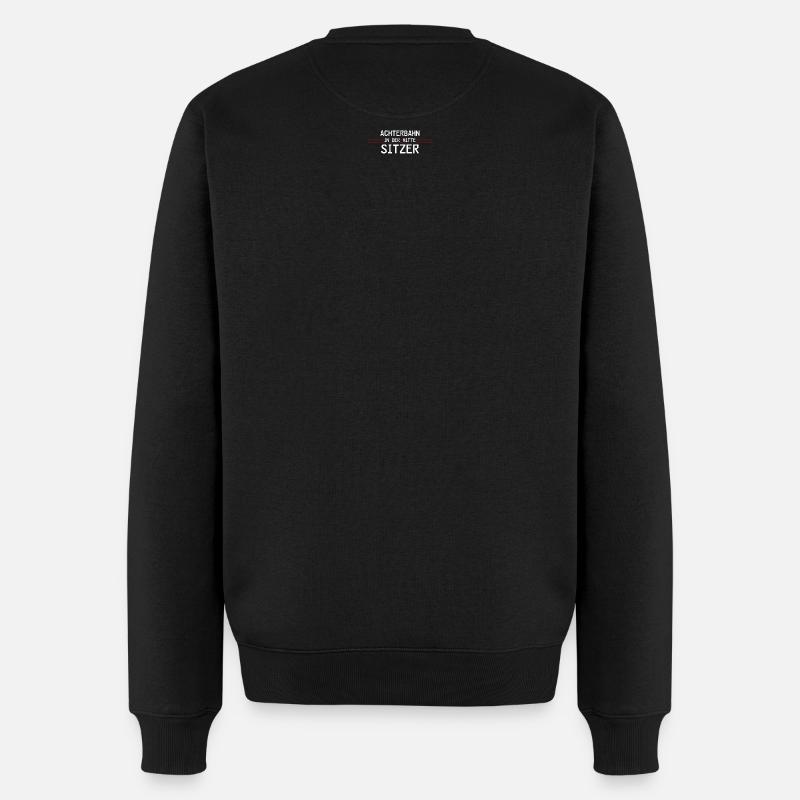 Achterbahnindermittesitzer - Männer Premium Bio Pullover - Schwarz