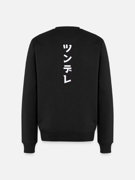 Tsundere in Katakana (Japanisch) - Männer Premium Bio Pullover - Schwarz