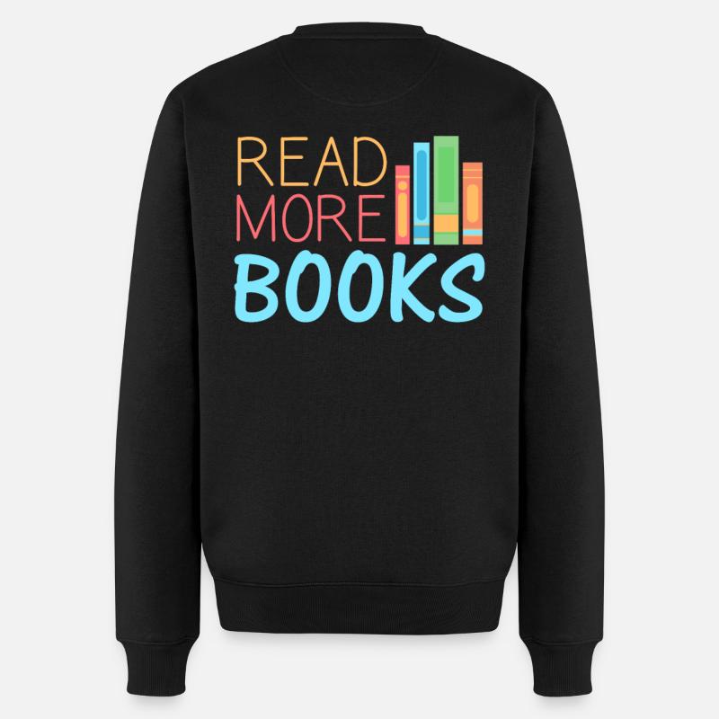 Livres - Lire plus de livres " - Pull Premium bio Homme - noir