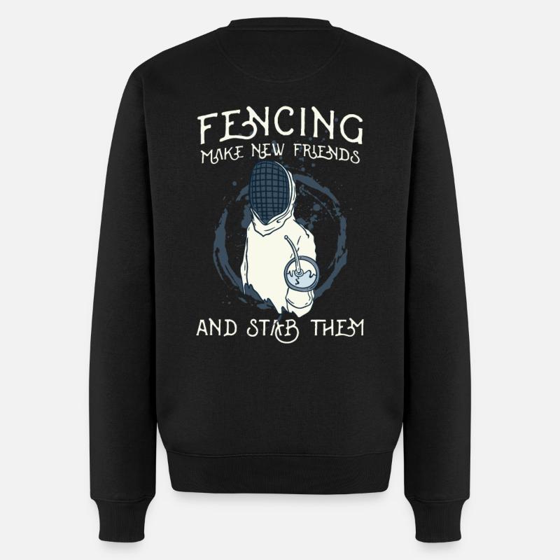Fechten Fechter - Männer Premium Bio Pullover - Schwarz
