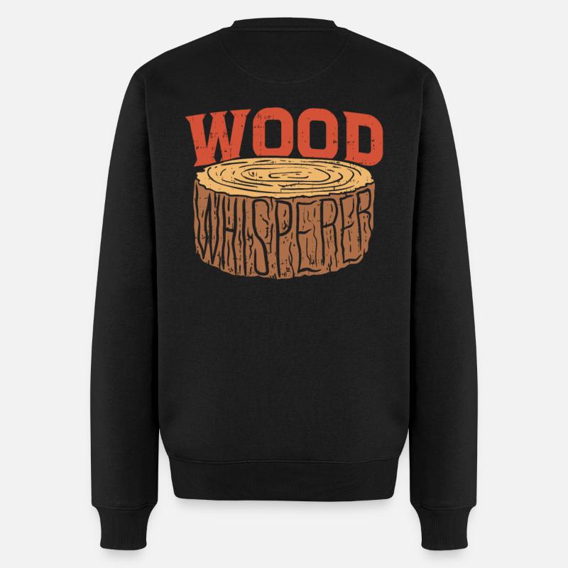 Axt Holzfäller Waldarbeiter - Männer Premium Bio Pullover - Schwarz