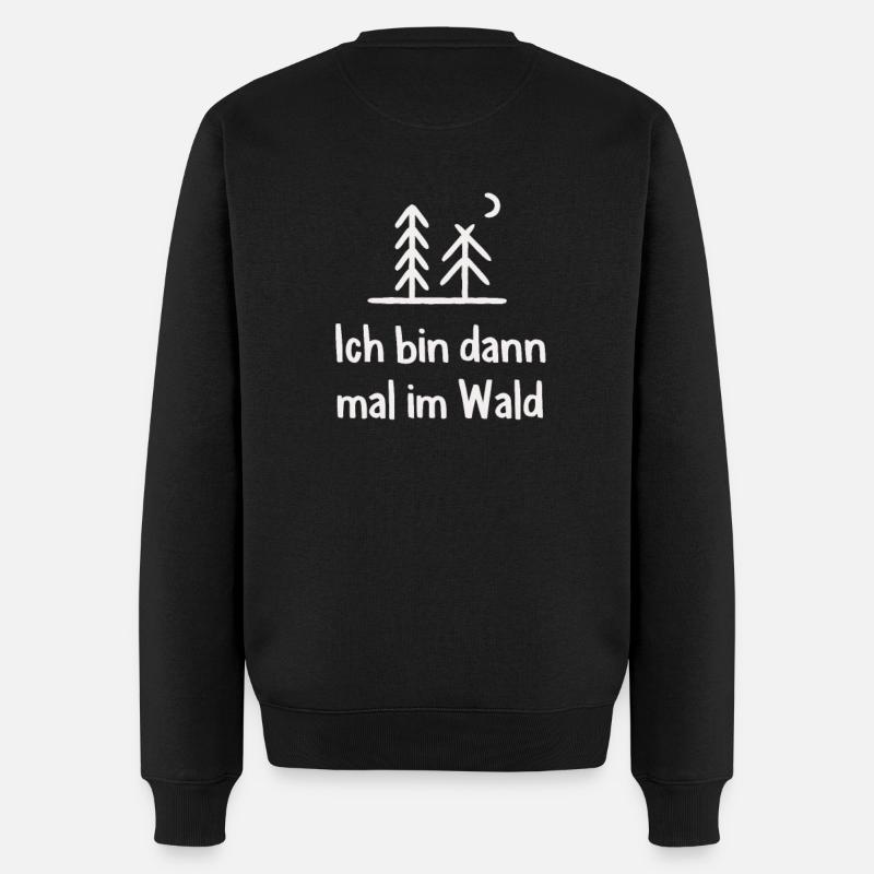 Wald Waldarbeiter Holzfäller - Männer Premium Bio Pullover - Schwarz