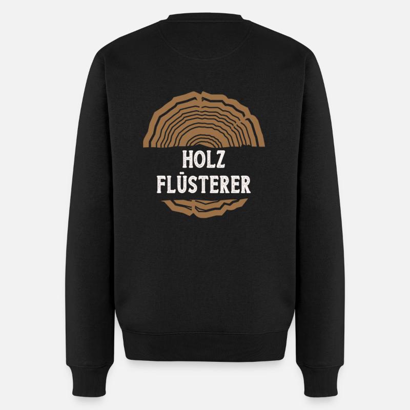 Holz Holz Flüsterer - Männer Premium Bio Pullover - Schwarz