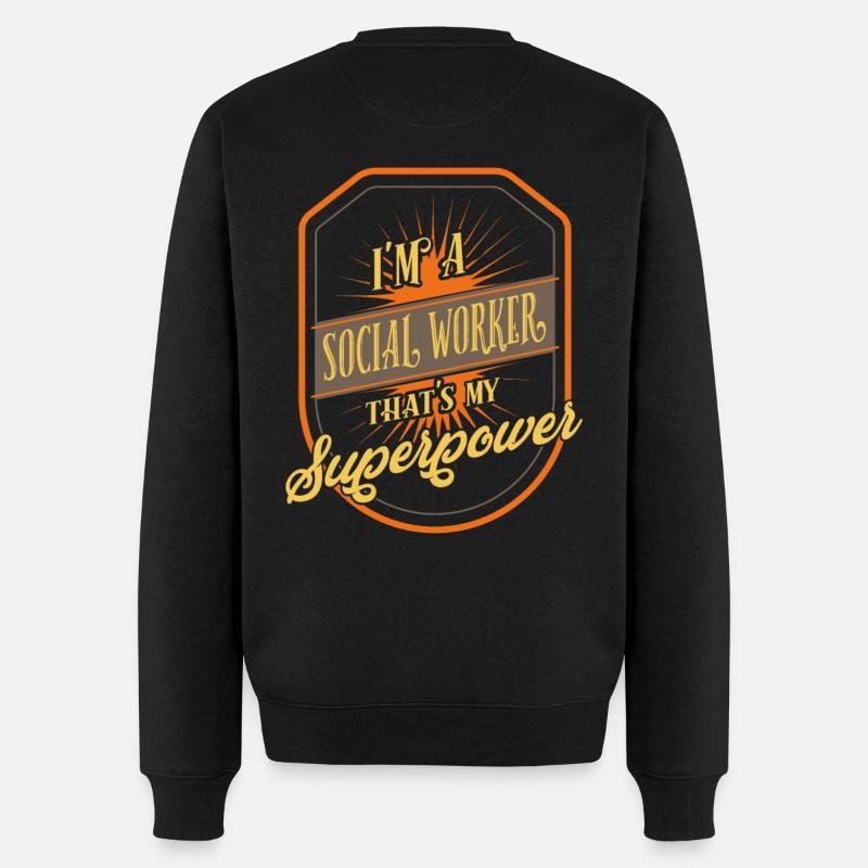 travailleur social - Pull Premium bio Homme - noir