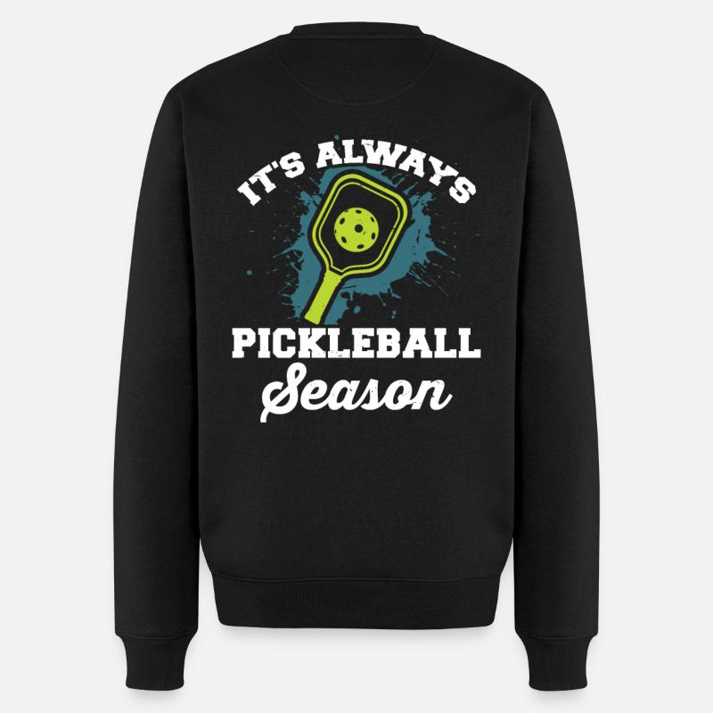 Pickleball - Männer Premium Bio Pullover - Schwarz